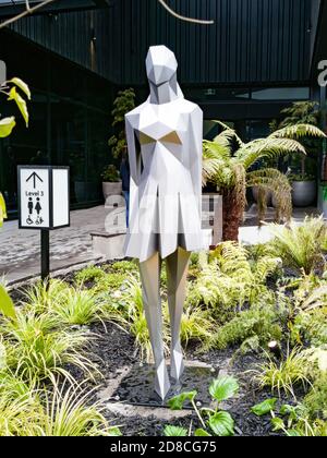 AUCKLAND, NEW ZEALAND - Oct 10, 2019: View of woman statue in Westfield Newmarket Shopping Centre mall Stock Photo