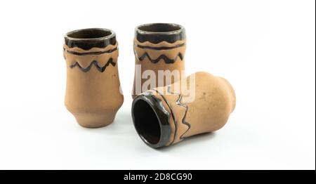 Antique clay on white isolated background photo Stock Photo