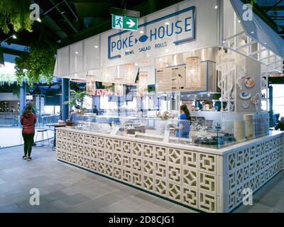 AUCKLAND, NEW ZEALAND - Oct 07, 2019: View of Poke House cafe in Westfield Newmarket Shopping Centre mall Stock Photo