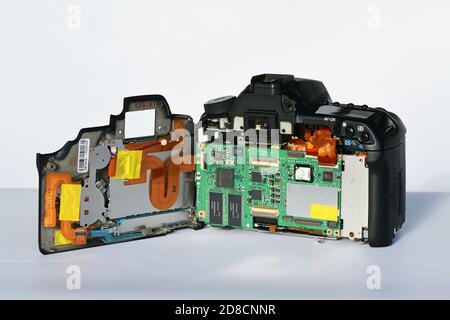 digital camera showing image sensor ccd ( charged coupled device ) Stock Photo