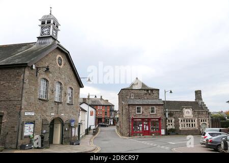 Talgarth town centre , Powys Wales UK . Rural town Stock Photo - Alamy