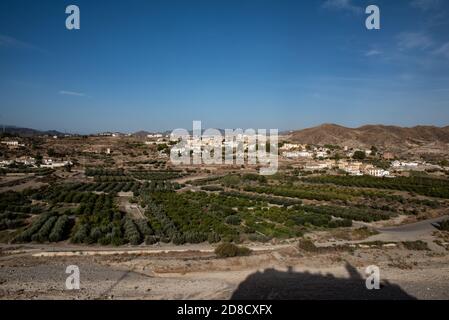 View from Francisco Miras Park, Arboleas, Province of Almeria, Andalusia, Spain Stock Photo