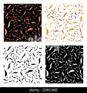 Vector seamless pattern texture backgrounds, sets. Colored, black and white colored. Stock Vector