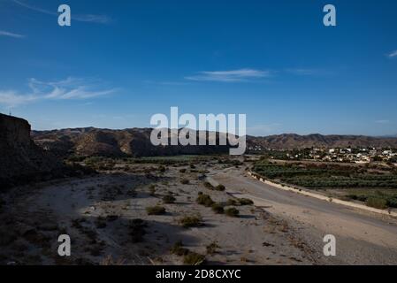 View from Francisco Miras Park, Arboleas, Province of Almeria, Andalusia, Spain Stock Photo