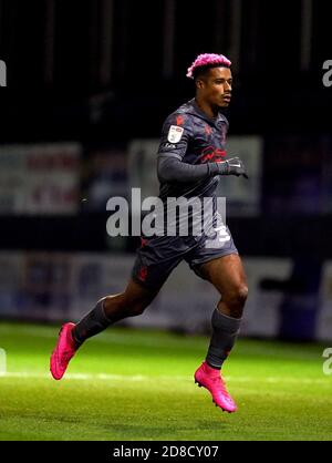 Nottingham Forest's Lyle Taylor during the Sky Bet Championship match at Kenilworth Road, Luton. Stock Photo