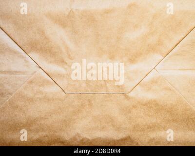 bottom part of package of craft paper, copy space Stock Photo