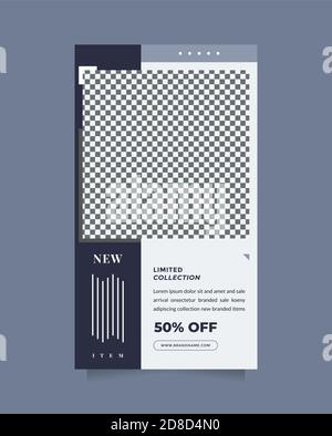 Creative and Modern blue design social media post for digital marketing. Simple, stylish and minimal designs for invitations, banners, covers and fly Stock Vector