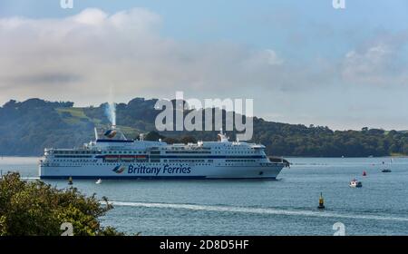 View of Plymouth from Mount Batten Tower in Devon in England in Europe Stock Photo