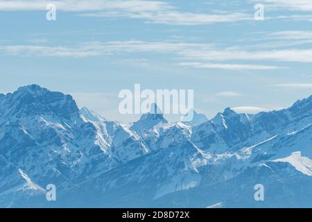 peak of Petit Muveran in Chablais Valaisan Stock Photo