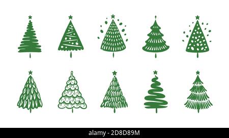 Christmas tree symbol. Holiday concept vector illustration Stock Vector