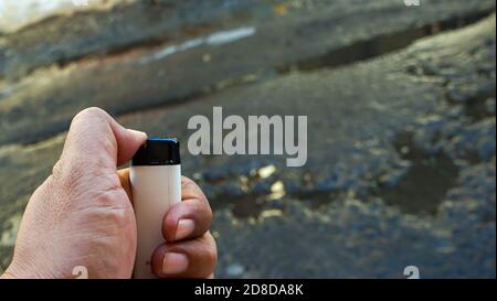 Close up of the gas lighter Stock Photo