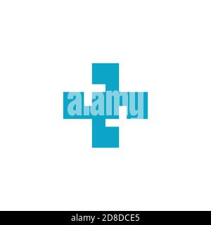 Doctor plus illustration vector logo. Stock Vector
