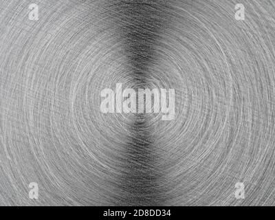 Circular brushed steel metal surface background, grained texture Stock Photo