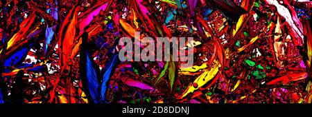 colored splashes in abstract shape, panoramic image Stock Photo