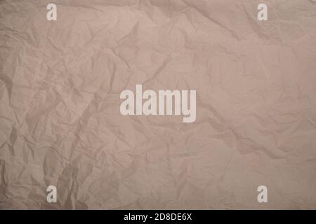 old crumpled plain wrapping paper texture background Stock Photo