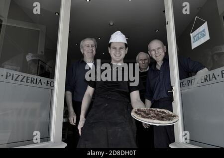 Fortes Pizzeria. A family run Italian Pizzeria. St Leonards on Sea. Hastings. East Sussex. England. UK Stock Photo