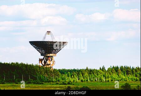 Radio Astronomy Observatory with a radio telescope RT-64 (TNA-1500) used for study pulsars and planets of Solar system, Kalyazin, Russia Stock Photo