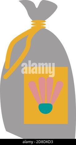 fertilizer sack gardening flat style icon vector illustration design Stock Vector