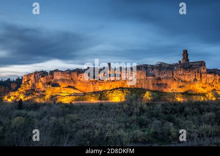 Pitigliano city on the cliff, Tuscany, Italy Stock Photo