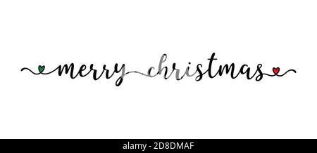 Hand sketched MERRY CHRISTMAS quote as banner. Lettering for poster, label, sticker, flyer, header, card, advertisement, announcement.. Stock Vector