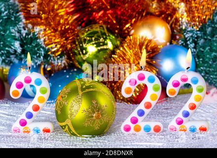 Winter Wreath Candle Happy New Year 2024 №212510