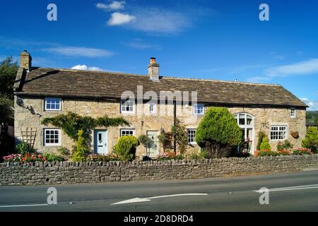 UK,Derbyshire,Peak District,Hope Cottages Stock Photo