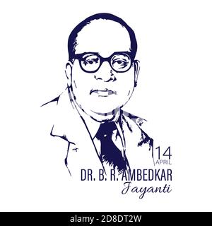 illustration of Dr Bhimrao Ramji Ambedkar with Constitution of India ...