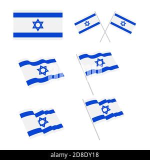 israel flag vector illustration design template Stock Vector