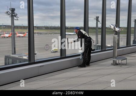 A part of the Berlin Brandenburg Airport 'Willy Brandt' is seen on October 28, 2020, in Schonefeld, Germany. The airport will be operational from October 31, 2020. (CTK Photo/Ales Zapotocky) Stock Photo