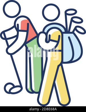 Caddy RGB color icon Stock Vector