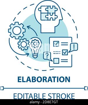 Elaboration concept icon Stock Vector
