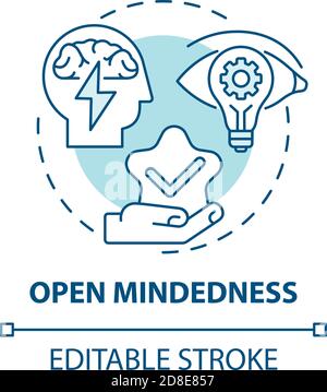 Open mindedness concept icon Stock Vector