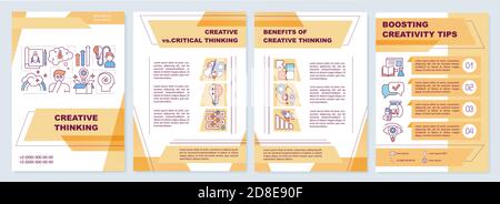 Creative thinking brochure template Stock Vector