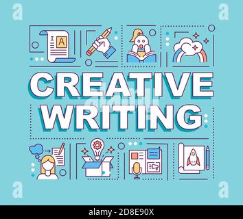 Creative writing word concepts banner Stock Vector