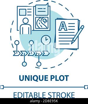 Unique plot concept icon Stock Vector