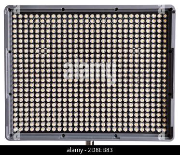 Close up view of led light portable panel, isolated on a white background Stock Photo