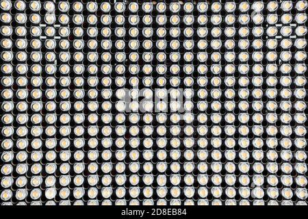 Led panel light transparent bulbs close up view, the background Stock Photo
