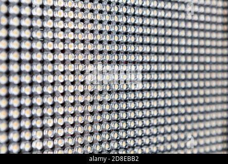 Led panel light transparent bulbs macro view, a background, selective focus Stock Photo