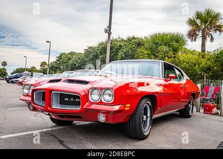 Tybee Island, GA - October 3, 2020: 1971 Pontiac GTO at a local car show. Stock Photo