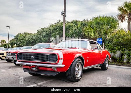 Tybee Island, GA - October 3, 2020: 1967 Chevrolet Camaro SS Convertible at a local car show. Stock Photo