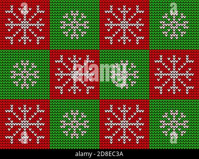 Christmas knitted seamless ornament Stock Vector
