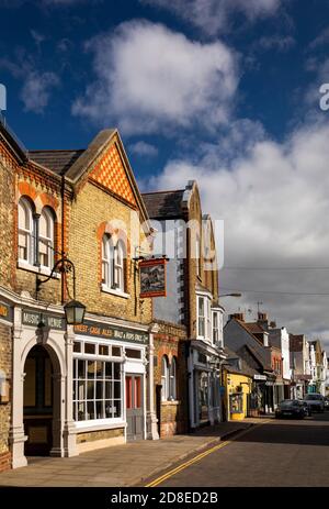 UK, Kent, Whitstable, Duke of Cumberland Hotel, Harbour Street entrance Stock Photo