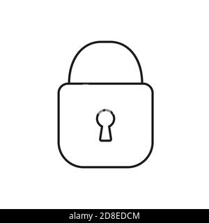 locked icon element of security icon for mobile concept and web apps. Thin line locked icon can be used for web and mobile. Premium icon on white Stock Vector