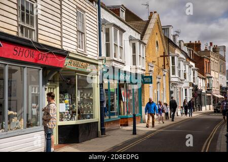 UK, Kent, Whitstable, Harbour Street, White Stuff national store amongst small independent shops Stock Photo