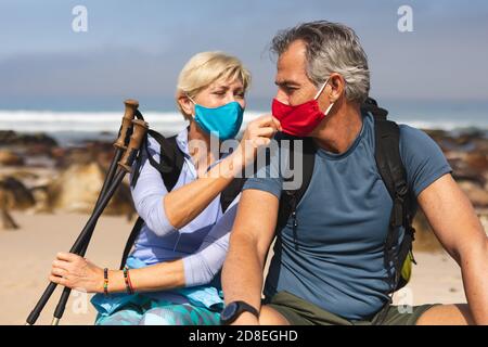 Senior couple spending time in nature together Stock Photo