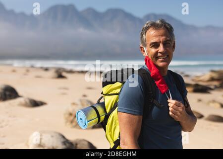 Portrait of a senior man spending time in nature Stock Photo