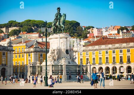 Praça do Comércio in Lisbon, Portugal, Europe. Stock Photo