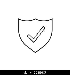protected icon element of e-commerce icon for mobile concept and web apps. Thin line protected icon can be used for web and mobile. Premium icon on Stock Vector