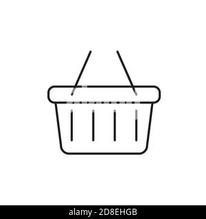 basket icon element of e-commerce icon for mobile concept and web apps. Thin line basket icon can be used for web and mobile. Premium icon on white Stock Vector