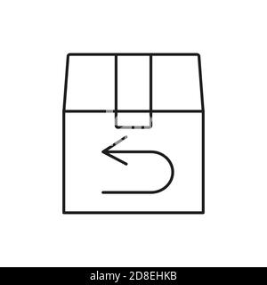 returns icon element of e-commerce icon for mobile concept and web apps. Thin line returns icon can be used for web and mobile. Premium icon on white Stock Vector